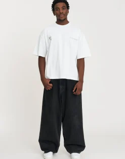 Static Supply Leisure Box Fit T Shirt in Blanc