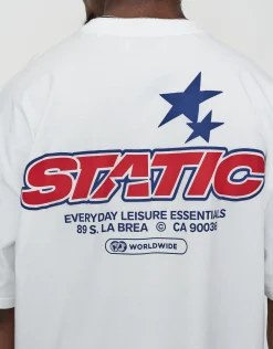 Static Supply Leisure Box Fit T Shirt in Solar Orange