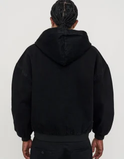 Static Supply Oversized Hooded Jacket in Grey Camo