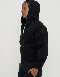 Static Supply Oversized Hooded Jacket in Grey Camo