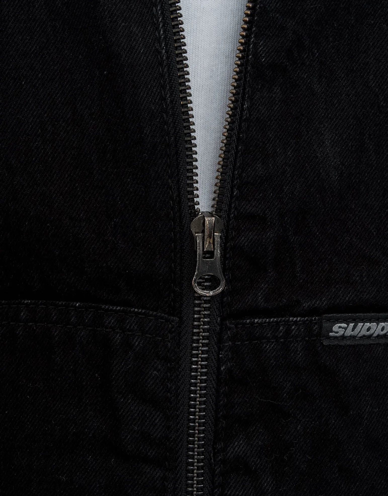 Static Supply Oversized Hooded Jacket in Washed Black