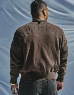 Static Supply Relaxed Knit Jumper in Brown
