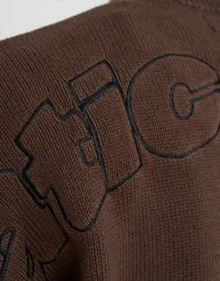 Static Supply Relaxed Knit Jumper in Brown