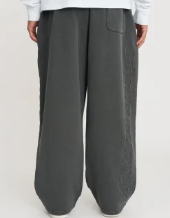 Static Supply Wide Track Pants in Wood Smoke