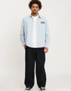 Static Worldwide Striped Long Sleeve Shirt in Blue/white