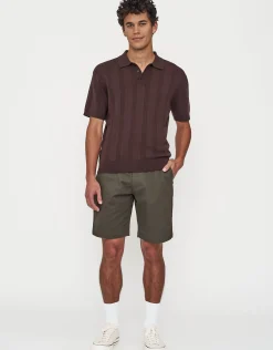 Stretch Chino Slim Fit Shorts in Navy
