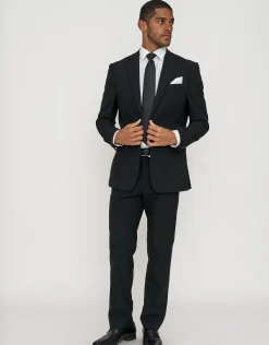 Stretch Slim Fit Suit Jacket in Black