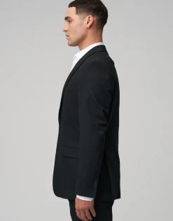 Stretch Slim Fit Suit Jacket in Black