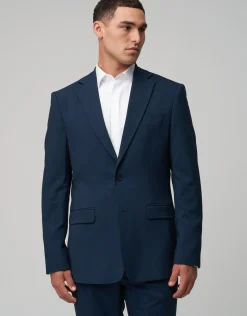 Stretch Slim Fit Suit Jacket in Navy