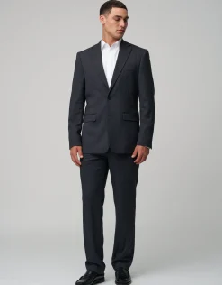 Stretch Slim Fit Suit Jacket in Navy