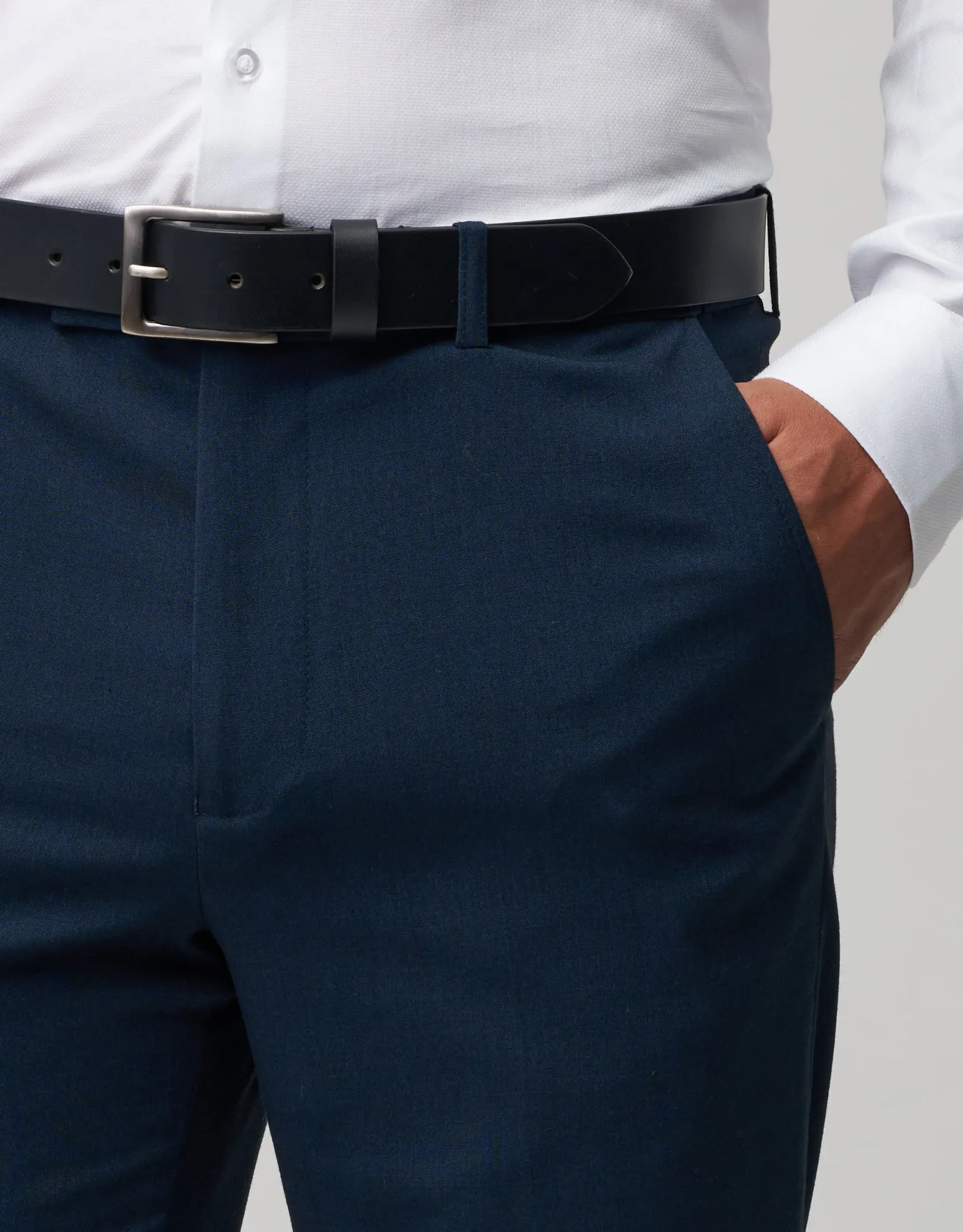 Stretch Slim Fit Suit Pants in Black
