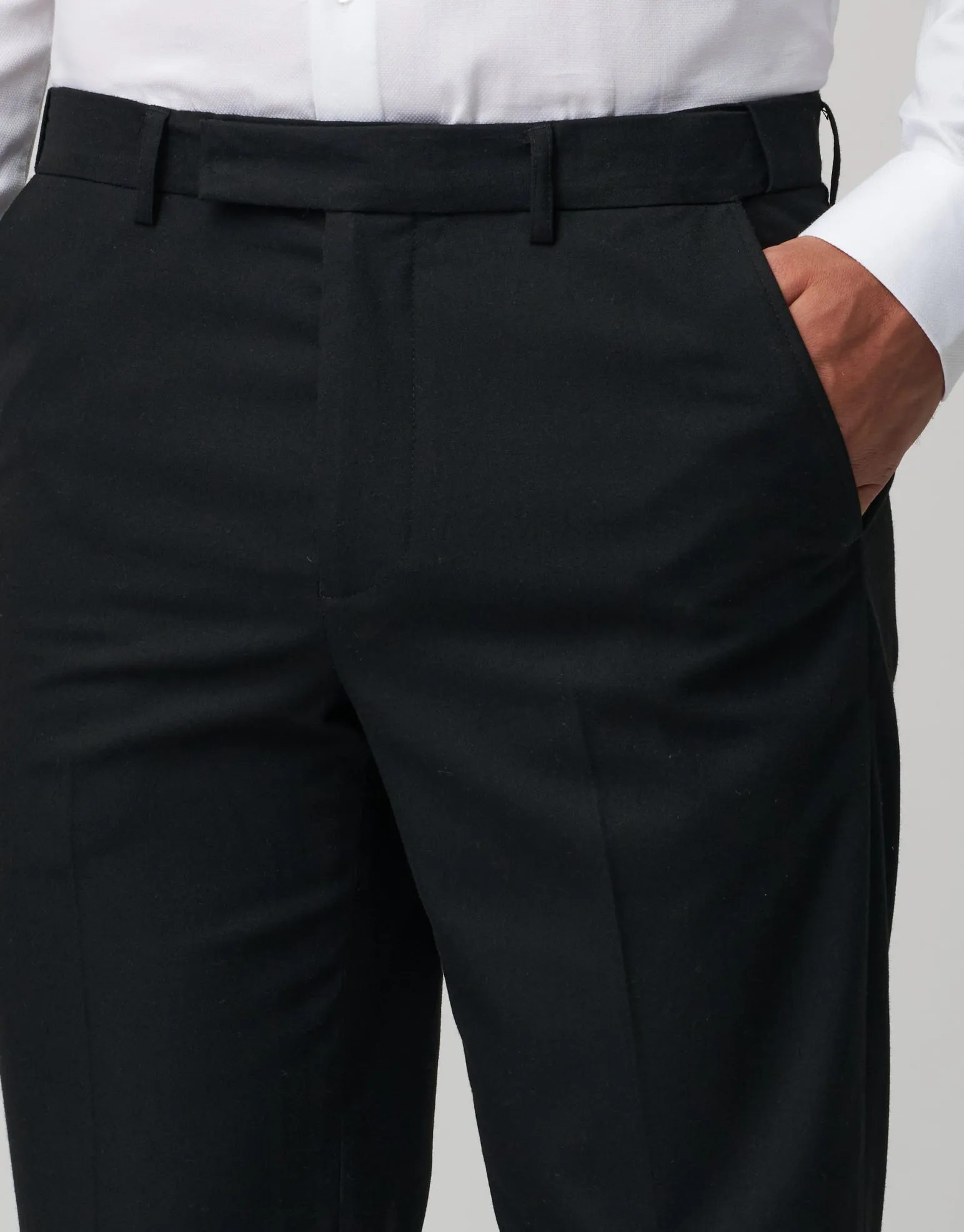 Stretch Slim Fit Suit Pants in Black