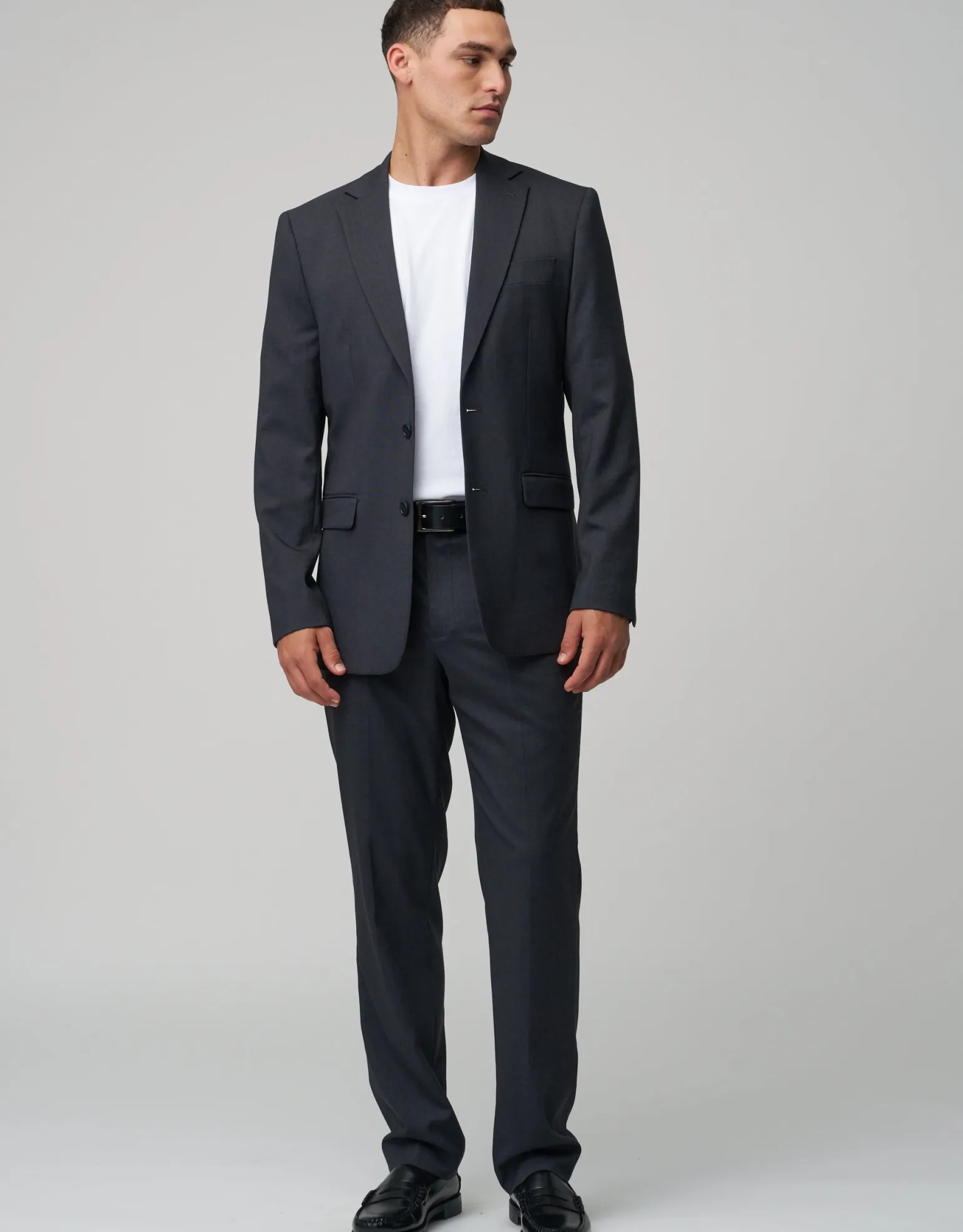 Stretch Slim Fit Suit Pants in Black