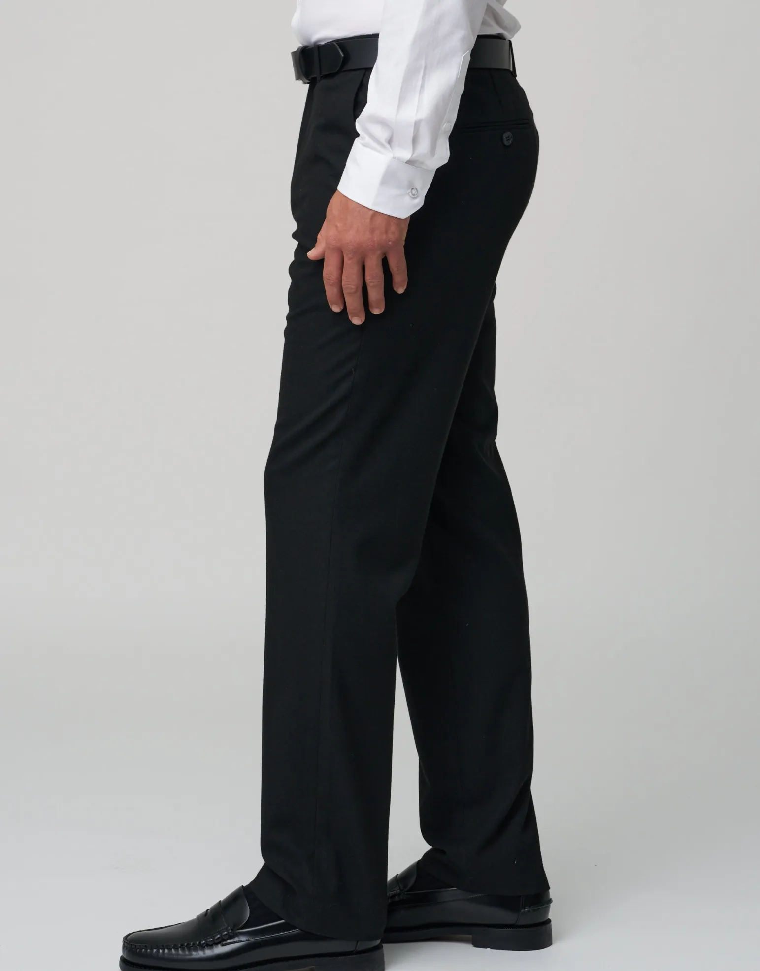 Stretch Slim Fit Suit Pants in Black