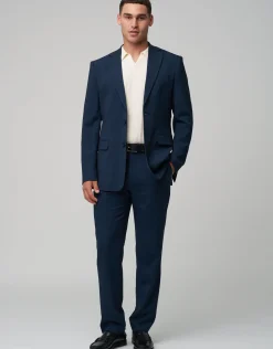 Stretch Slim Fit Suit Pants in Navy