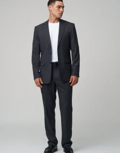 Stretch Slim Fit Suit Pants in Charcoal