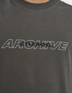 Studio Archive Relaxed Fit T Shirt in Pewter Grey