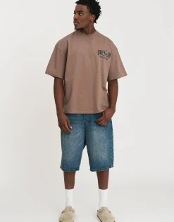 Studio Archives Box Fit T Shirt in Wood Smoke
