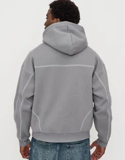 Studios Oversized Cropped Hoodie in Snow Marle