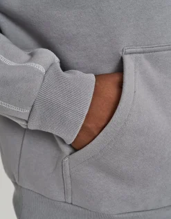 Studios Oversized Cropped Hoodie in Snow Marle