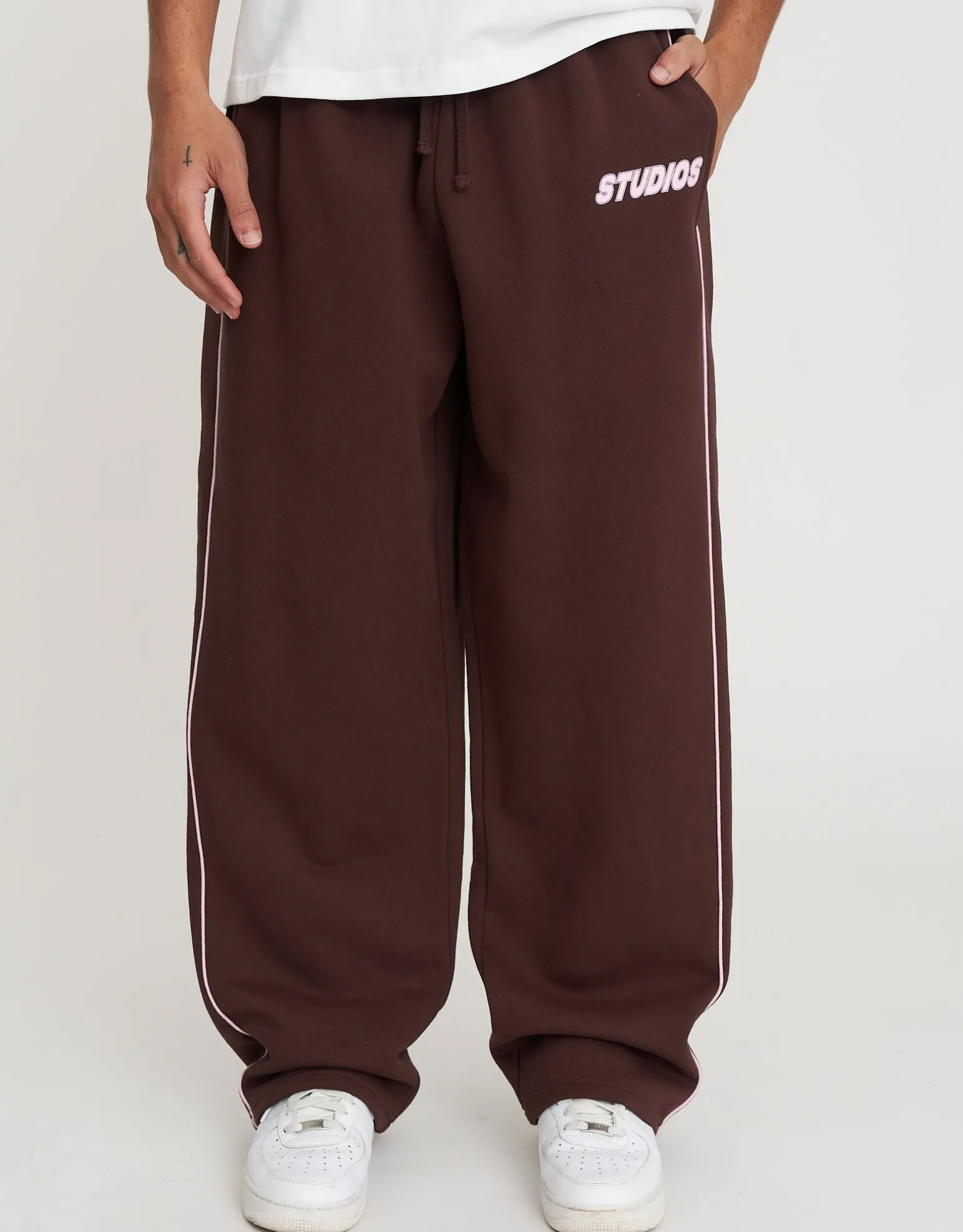 Studios Wide Track Pants in Shadow Blue