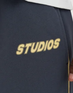 Studios Wide Track Pants in Shadow Blue