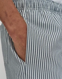 Summer Club Striped Swim Shorts in Pewter Grey
