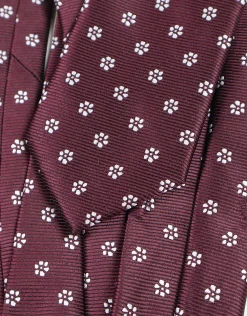 Sunflower Textured Slim Tie in Burgundy