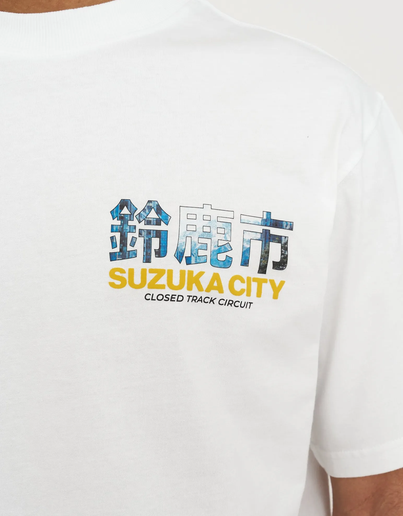 Suzuka City Race Tee in Blanc