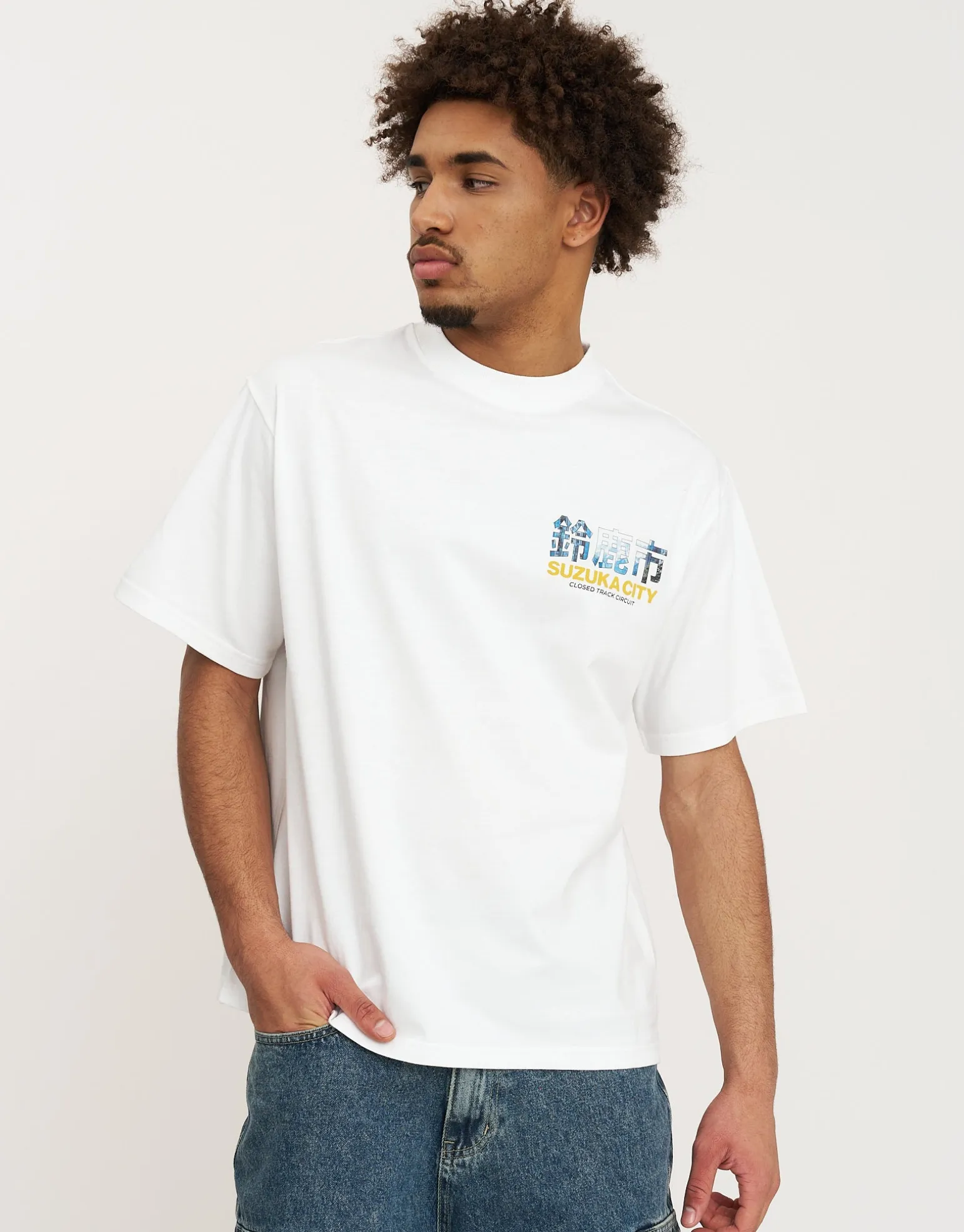 Suzuka City Race Tee in Blanc