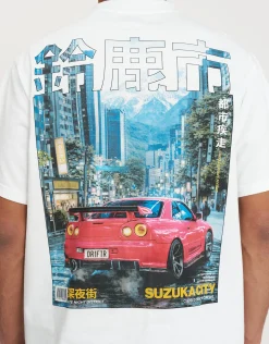 Suzuka City Race Tee in Blanc