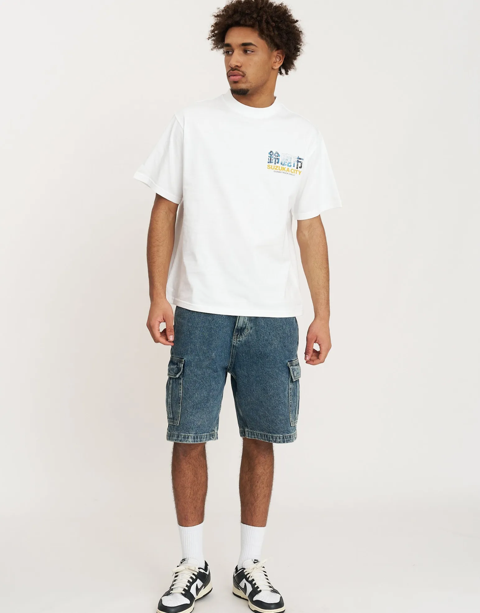 Suzuka City Race Tee in Blanc