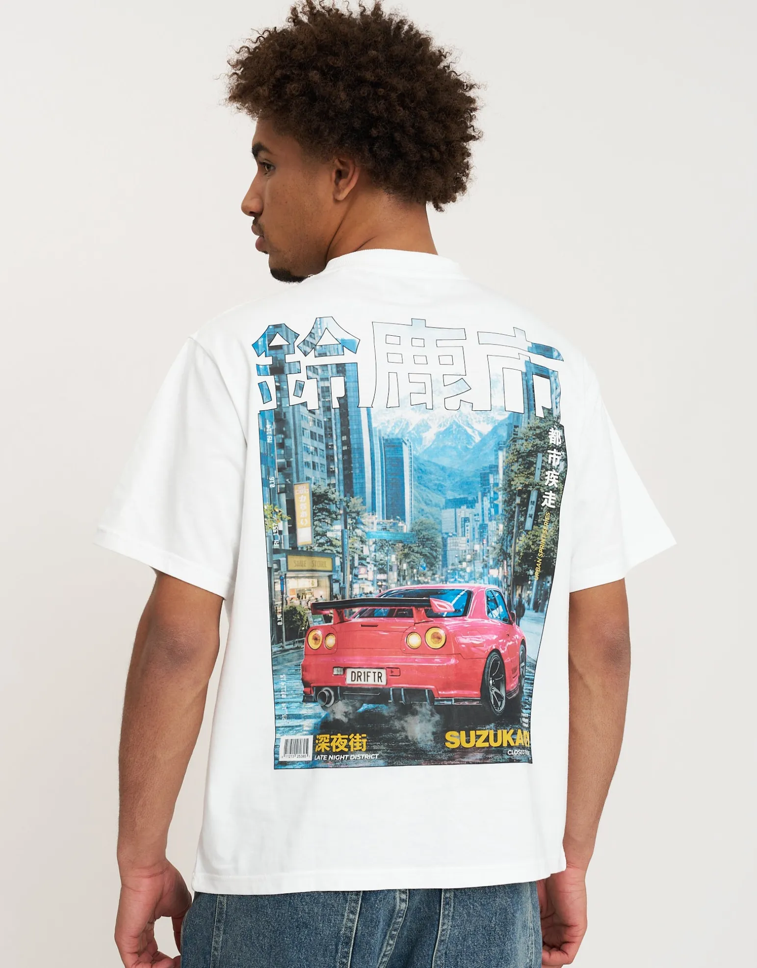 Suzuka City Race Tee in Blanc