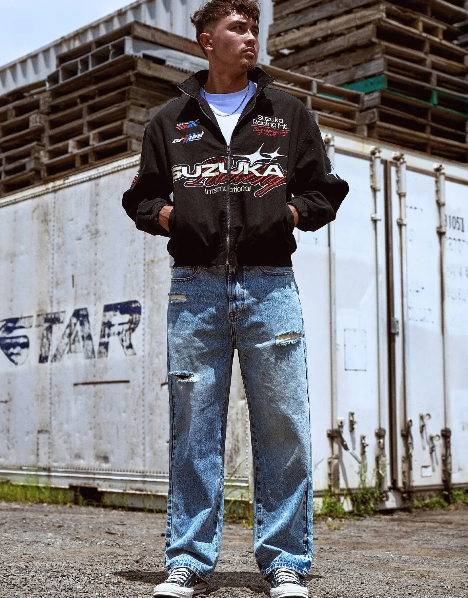 Suzuka Racing Jacket in Bone