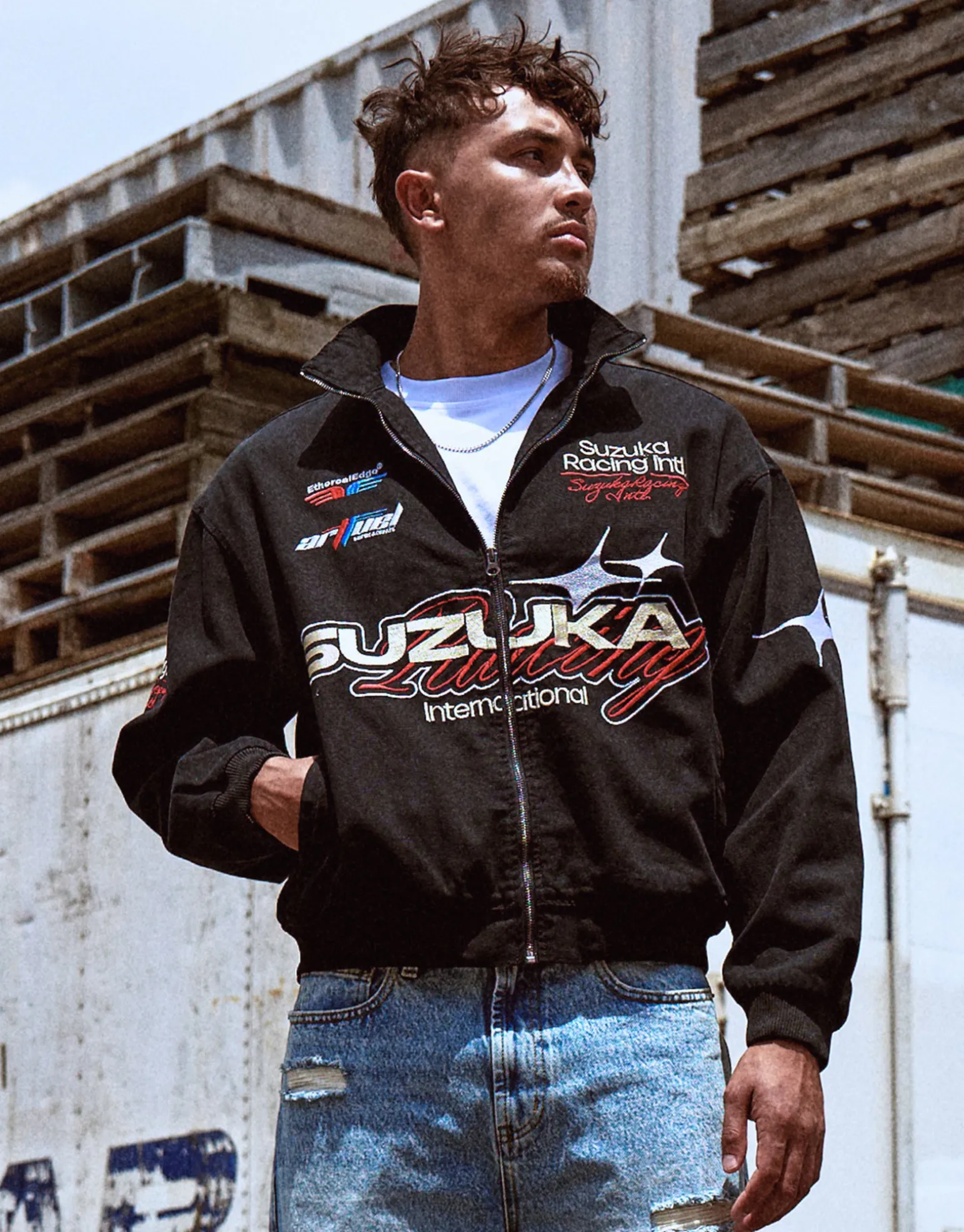 Suzuka Racing Jacket in Bone