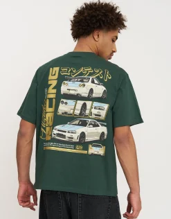 Suzuka Racing Tee in Ivy