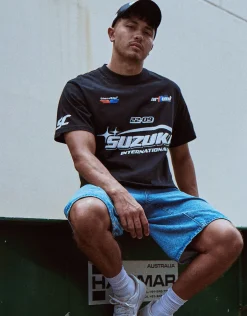 Suzuka Relaxed Fit T Shirt in Black