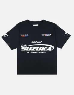 Suzuka Relaxed Fit T Shirt in Black