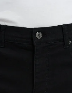 Taper Fit Jeans in Solid Black