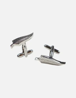Textured Cufflinks in Silver