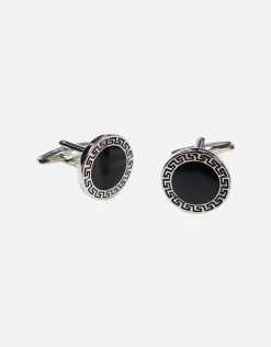 Textured Cufflinks in Silver