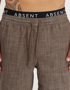 Textured Elastic Waist Shorts in Blue
