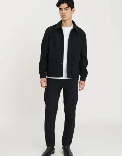 Textured Field Smart Jacket in Black