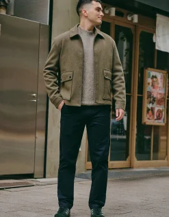 Textured Field Smart Jacket in Khaki