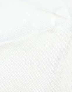 Textured Plain Pocket Square in White