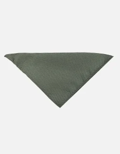 Textured Plain Pocket Square in White