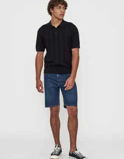 Textured Short Sleeve Polo in Bone
