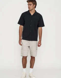 Textured Short Sleeve Shirt in Clover Green