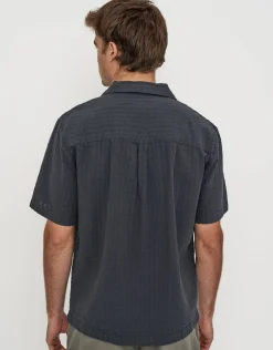 Textured Short Sleeve Shirt in Clover Green