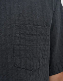 Textured Short Sleeve Shirt in Clover Green